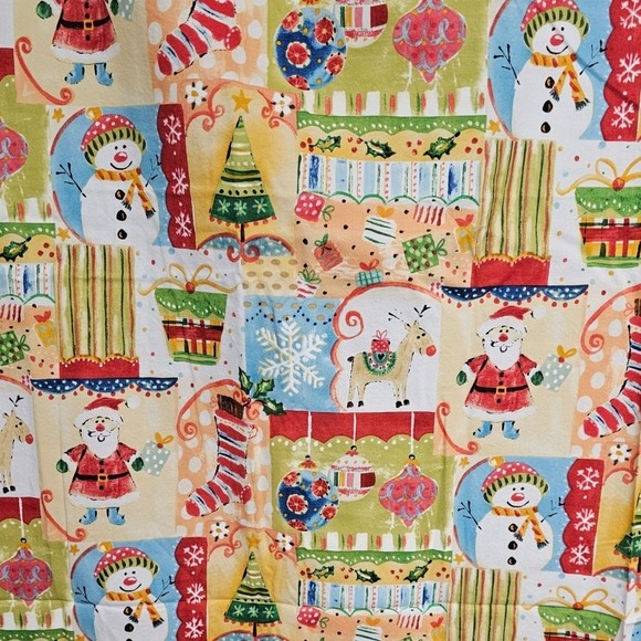 Spectrix Other - Jane Kitching‎ for Spectrix Christmas Holiday Cotton Fabric 42x58" Santa Snowman